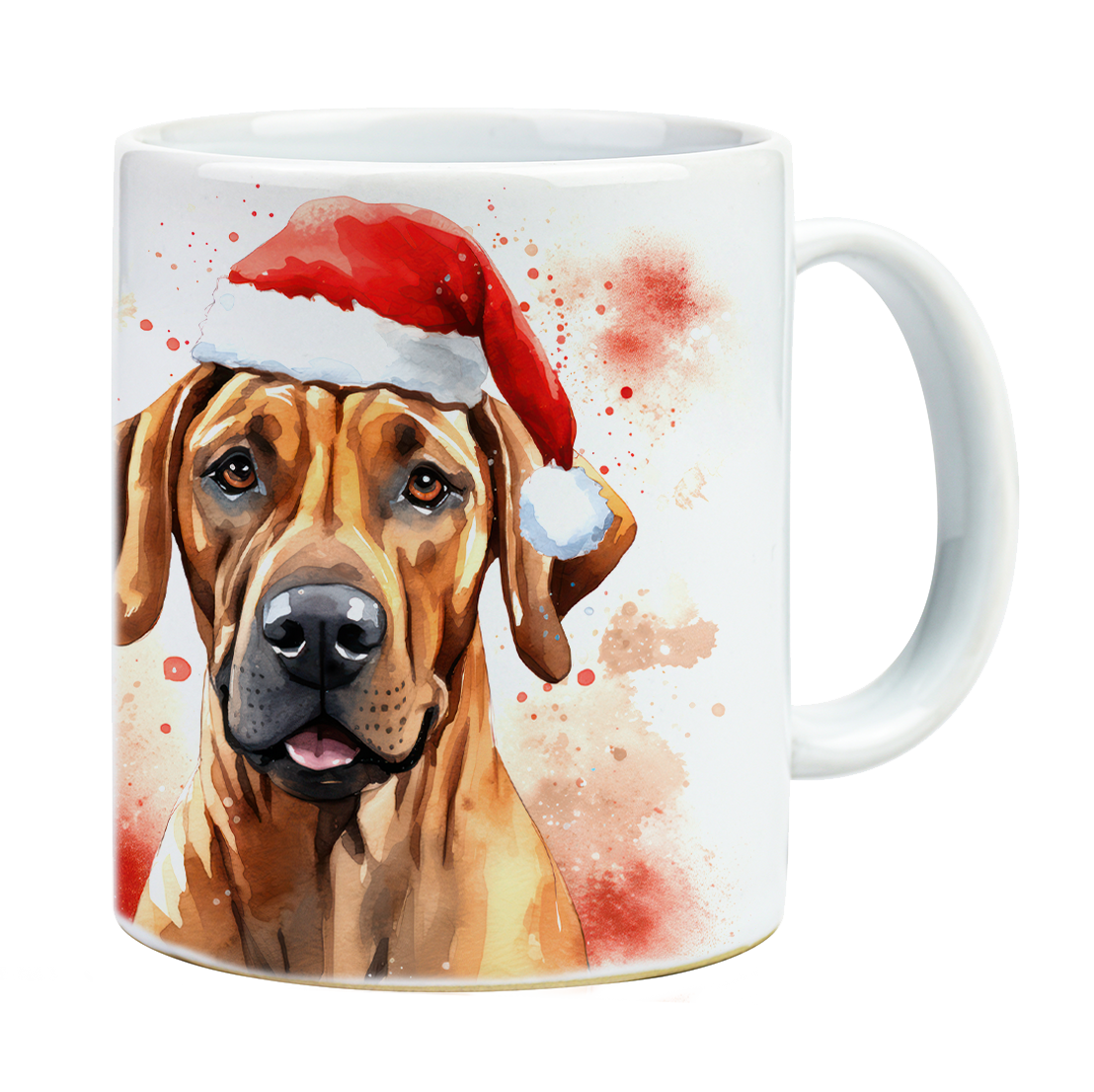 christmasbeker_kibo, keramieken mok, keramieken beker, rhodesian ridgeback, pronkrug