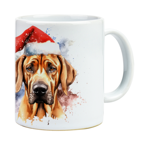 christmasbeker_atari, keramieken mok, keramieken beker, rhodesian ridgeback, pronkrug