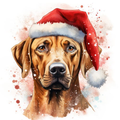 christmasbeker_dixie, keramieken mok, keramieken beker, rhodesian ridgeback, pronkrug