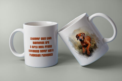 Dotje, Rhodesian Ridgeback, keramieken mok, sublimatie