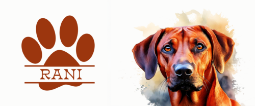 Keramieken mok 'Rani', Rhodesian Ridgeback