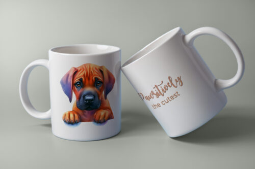 Pawsitively, Rhodesian Ridgeback, keramieken mok, sublimatie