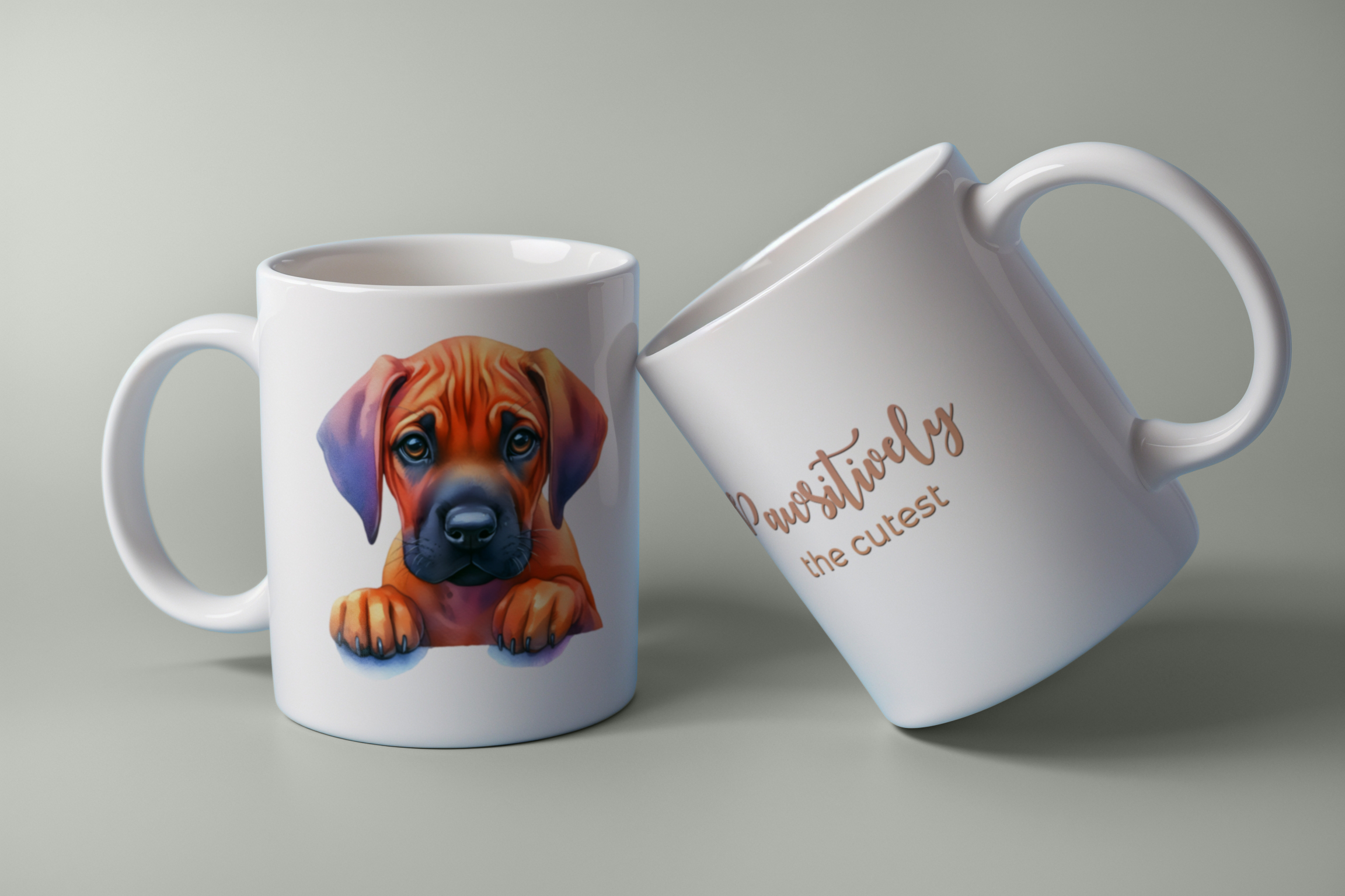 Pawsitively, Rhodesian Ridgeback, keramieken mok, sublimatie