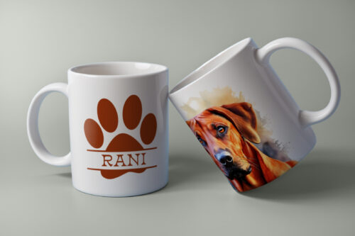 Rani, Rhodesian Ridgeback, keramieken mok, sublimatie